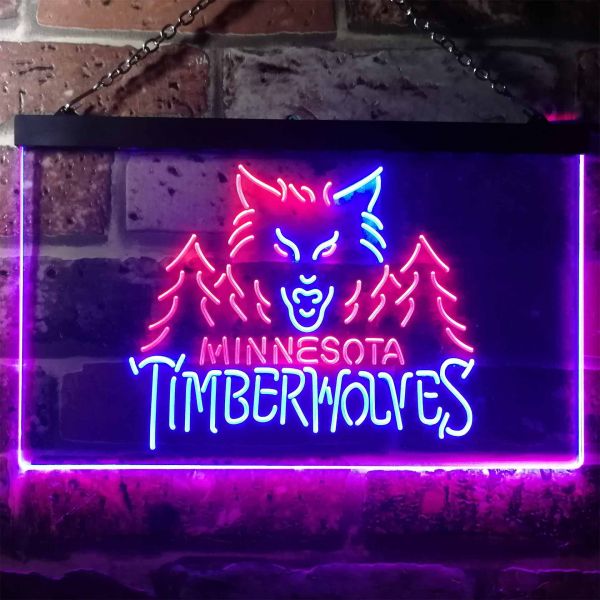 Minnesota Timberwolves Logo Neon Dual LED Sign